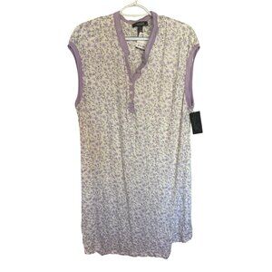 René Rofé NWT Floral Sleeveless Nightgown 2X Purple White
